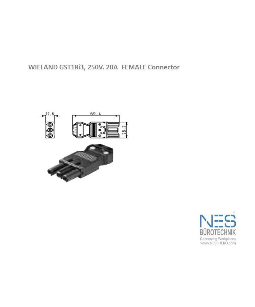 Wieland GST18i3 Female Connector