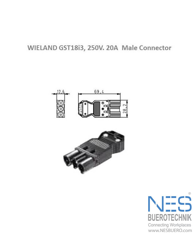 Wieland GST18i3 Male Connector