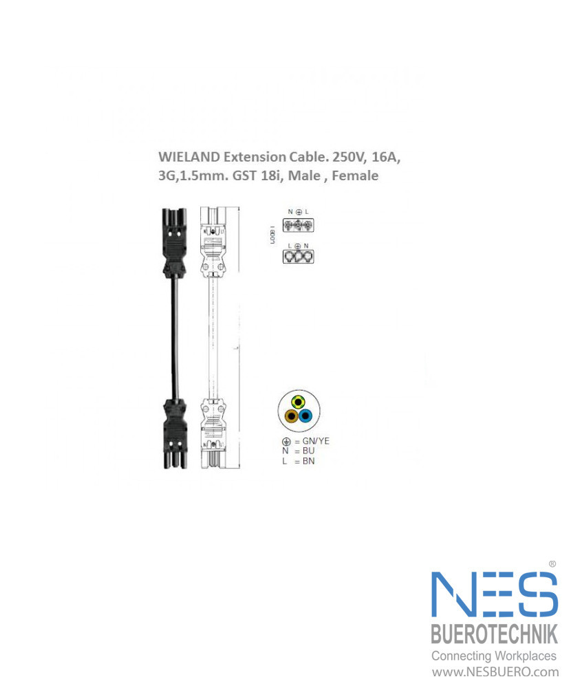 Wieland GST18i3 Power Extension Cables