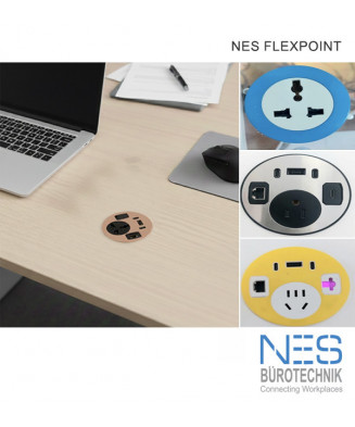 NES Flexpoint Series. Colorful options. 57mm, 60mm, 80mm, 90mm  Diameter Power Grommets