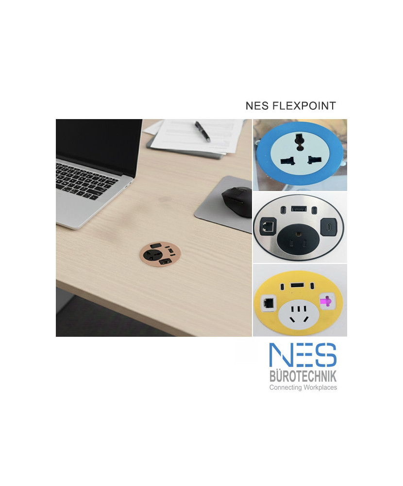 NES Flexpoint Series. Colorful options. 57mm, 60mm, 80mm, 90mm  Diameter Power Grommets