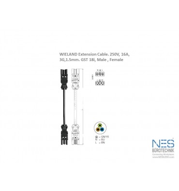Wieland GST18i3 Power Extension Cables